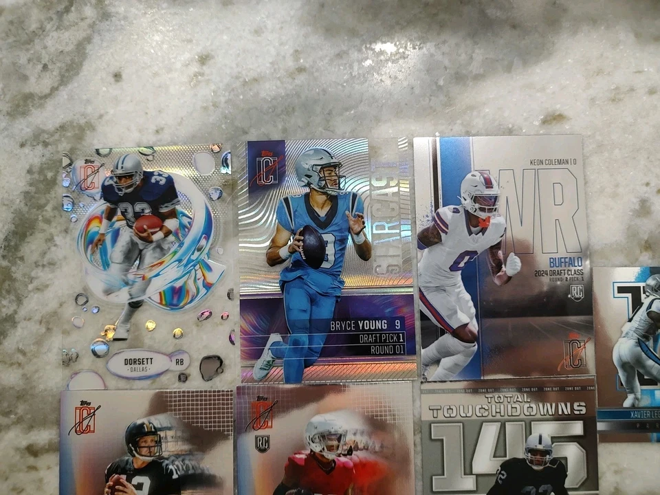 Lot (7) 2024 Topps Signature Class Insert w/Marvin Harrison Jr & Keon Coleman RC - Image 2 of 4