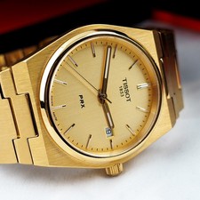 Tissot Prx Quartz 40mm Champagne Gold Mens Watch T137.410.33.021.00