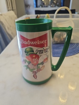 Budweiser   This Bud s For You  Green Leprechaun  Beer Mug-USA Made