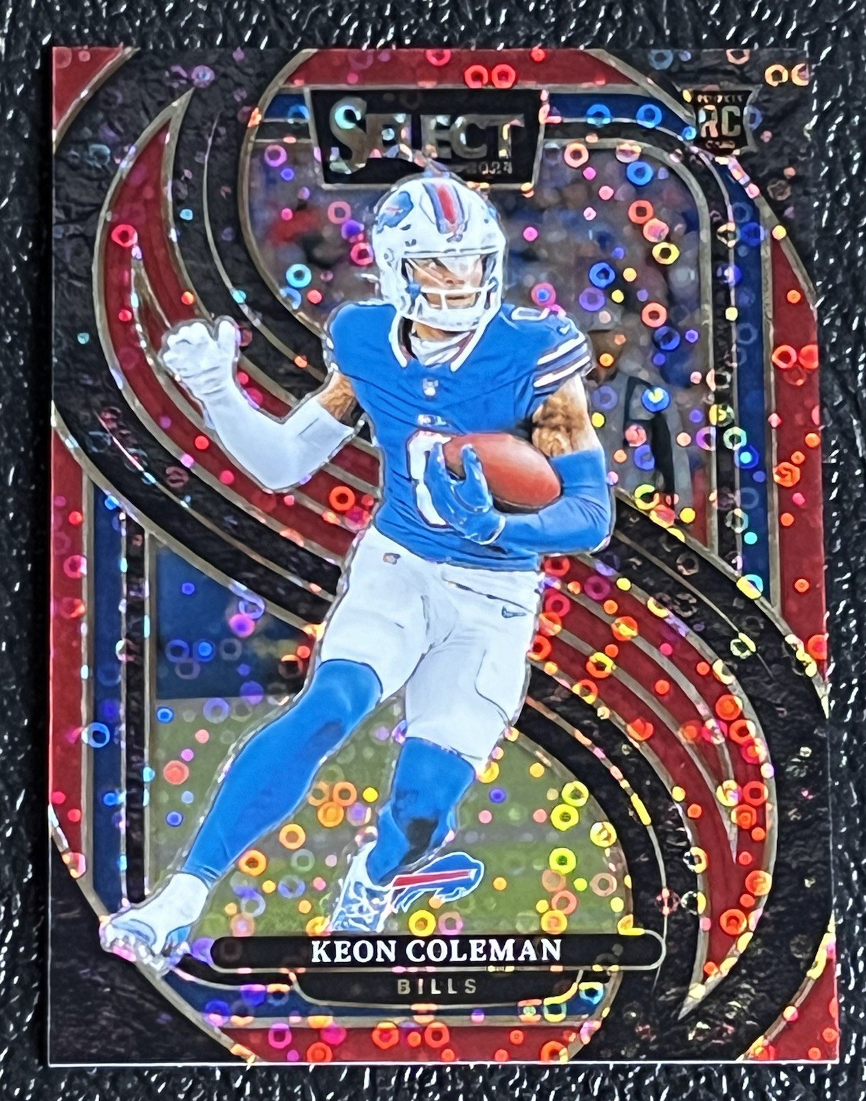 2024 Panini Select KEON COLEMAN Red Disco Prizm /49 RC #153 Premier Level -Bills