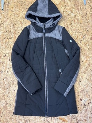 Cecil Wintermantel XS Schwarz Grau Steppmantel Parka Streetwear Jacket Coat
