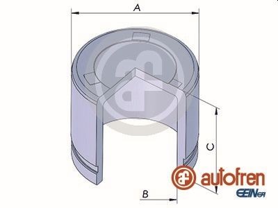 D025322 AUTOFREN SEINSA PISTON, BRAKE CALIPER FRONT AXLE FOR HYUNDAI KIA LADA MI