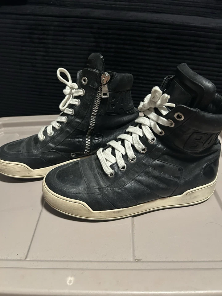 Zapatillas altas de cuero Balmain, talla 41 UE Foto 4 de 4