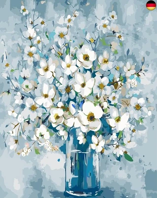 MARKE JIGSPSYZH Jigspsyzh Malen nach Zahlen Erwachsene Blumen- DIY Paint By Numbers Bastelset