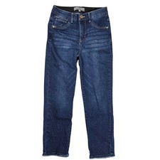 Wit  Wisdom Jeans Womens 2 Blue Excellent Ab-solution Straight Raw Hem L109QGEH