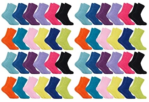 48 Pairs of Womens Fuzzy Socks ,Furry Soft Warm Cozy Sock, Colorful Winter Sock
Opens in a new windo