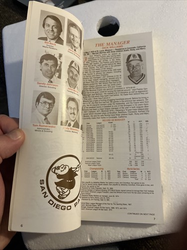 1984 SAN DIEGO PADRES MEDIA GUIDE Press Book WORLD SERIES TEAM! Baseball Rare - Picture 2 of 8