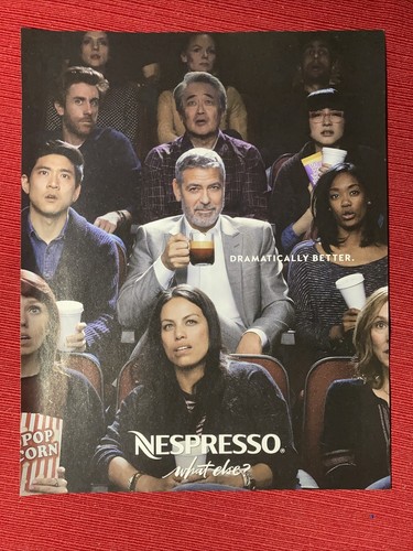 Actor George Clooney for Nespresso Coffee 2018 Print Ad - Great to Frame!