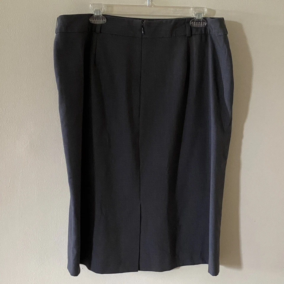 Falda Lápiz Gris Colección JM Talla 16 Algodón Elástico Rayón Spandex Foto 4 de 4