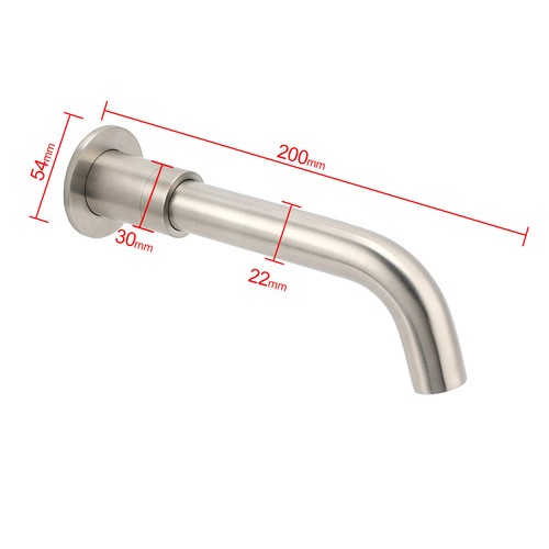 KYLINS Brushed Nickel Round Rain Head Handheld Shower Rail Arm Mixer Tap Spout - Picture 87 of 103