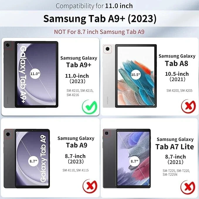 2x Hydrogel Screen Protectors for Samsung Galaxy Tab A9 Plus 11" SM-X210 X215 - Image 2 of 4