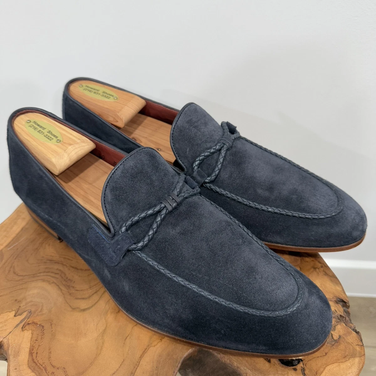Magnanni Navy Suede Leather Loafers with Dark Brown Men\'s Size 10 Magnanni - Daniel Navy Suede & Brown Leather Loafer main image 4