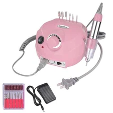 30000RPM Professional Electric Nail Drill Machine Pedicure Manicure Kit Pink