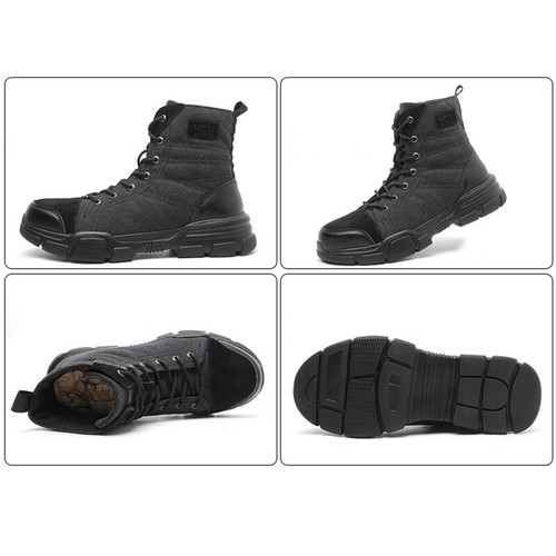 Arbeitsstiefel Stahlkappe Schuhe für Herren Verschleißfeste Anti-Smash Schutzstiefel - Bild 17 von 37