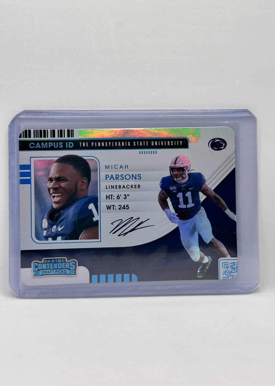 2021 Panini Contenders Draft Picks Campus ID Micah Parsons RC Rookie #25