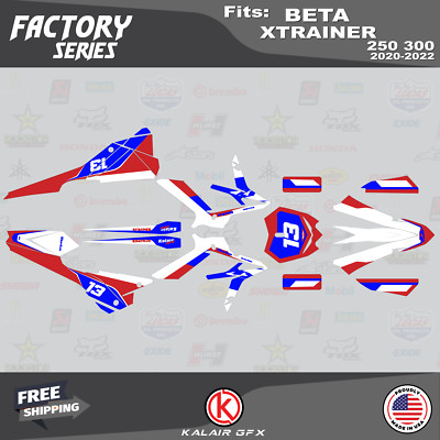 Graphics Kit for  Beta Xtrainer 250 300 2020 2021 2022  Factory - BLUE-SHIFT