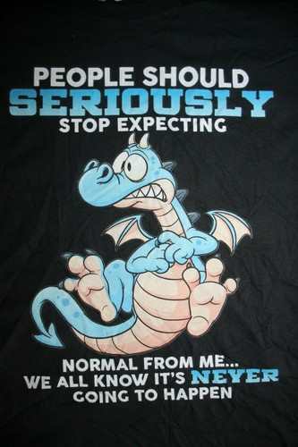 People Stop Expecting Normal From Me- Never Going To Happen- T-Shirt 4XL, Black - Picture 2 of 5
