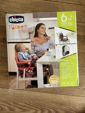 Chicco Pocket Snack Seggiolino Rialzo per Bambini, Grigio Scuro | 6m-3y (15 kg), Portatile
