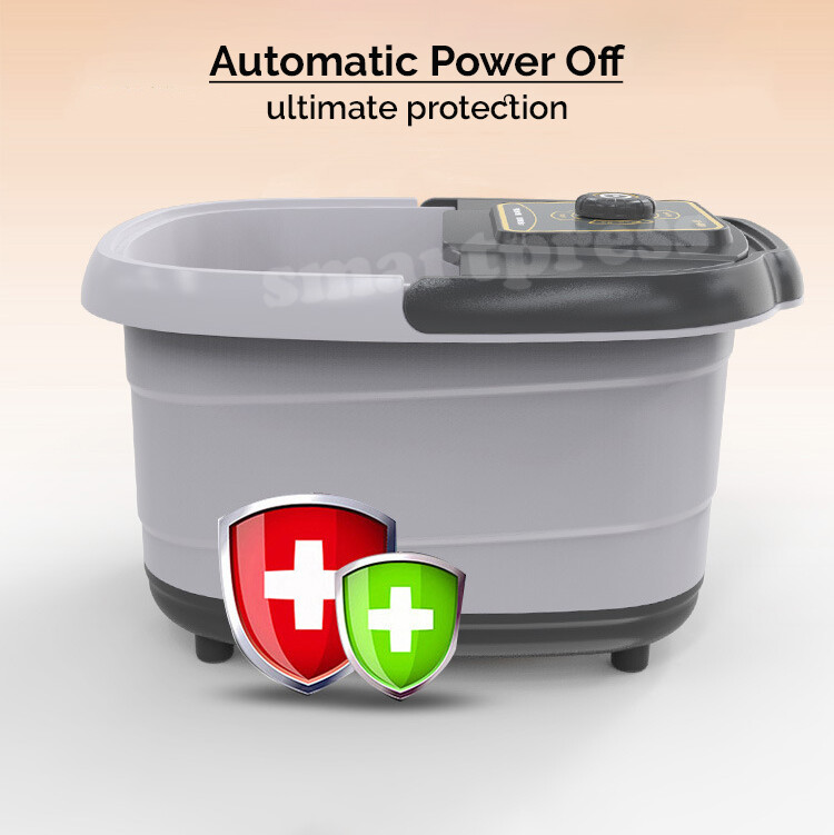 Electric Foot Spa Massager Roller Scrapping TCM Heat Soak Home Bath Tub Massage