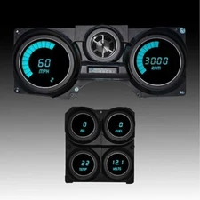 1978-1988 Pontiac Grand Prix LED Direct Replacement Gauge Cluster, Teal LEDs