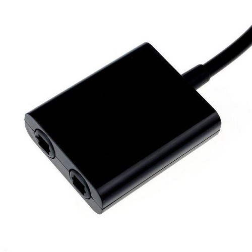 2 Port Toslink Digital Optisch Audio Splitter Adapter Audio Kabel 1 in 2 Ausgang BK - Bild 3 von 4