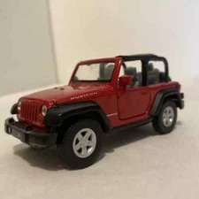 Jeep Wrangler Rubicon Red No Top 1:38 Scale Diecast Pullback - Welly - 42371NTRD