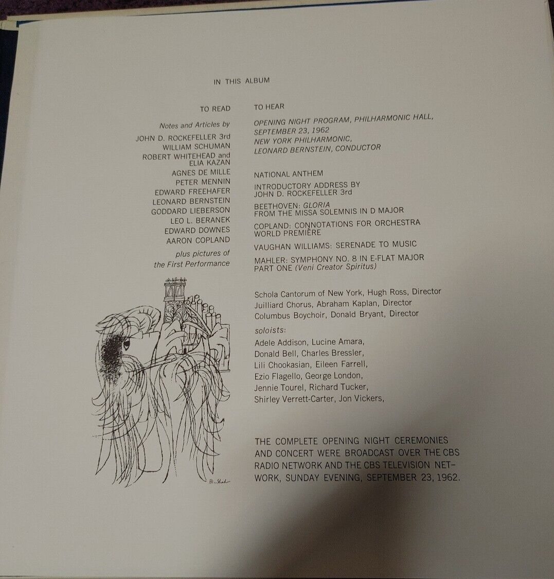 Philharmonic Hall 9/26/1962 First Performance by Leonard Bernstein