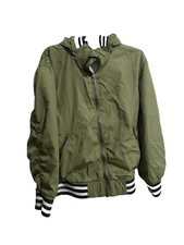 H M Boy s Flight Bomber Jacket Olive Green Size 6X