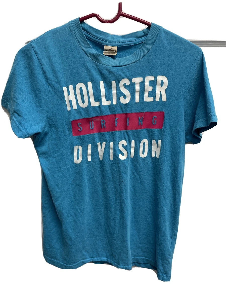 Vintage Hollister Men's Blue Surfing Division T-shirt Size S