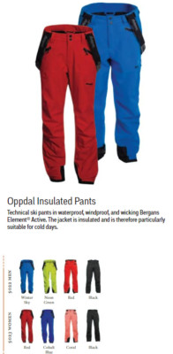 Bergans of Norway Oppdal 5022 Insulated Ski Board Pants Mens XXL Black
