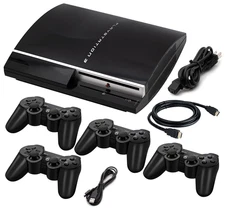 Authentic PlayStation 3 PS3 Console 40GB 80GB 160GB 500GB + Pick Controllers