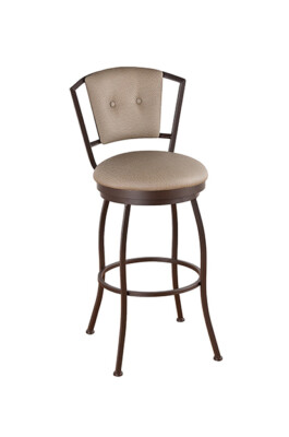 Tempo Furniture Burbank Swivel Barstool Bar Stool w/ Back (Custom-Made in USA)