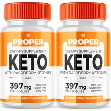 (2 Pack) Proper Keto Pills, Proper Keto Weight Loss Support (120 Capsules)