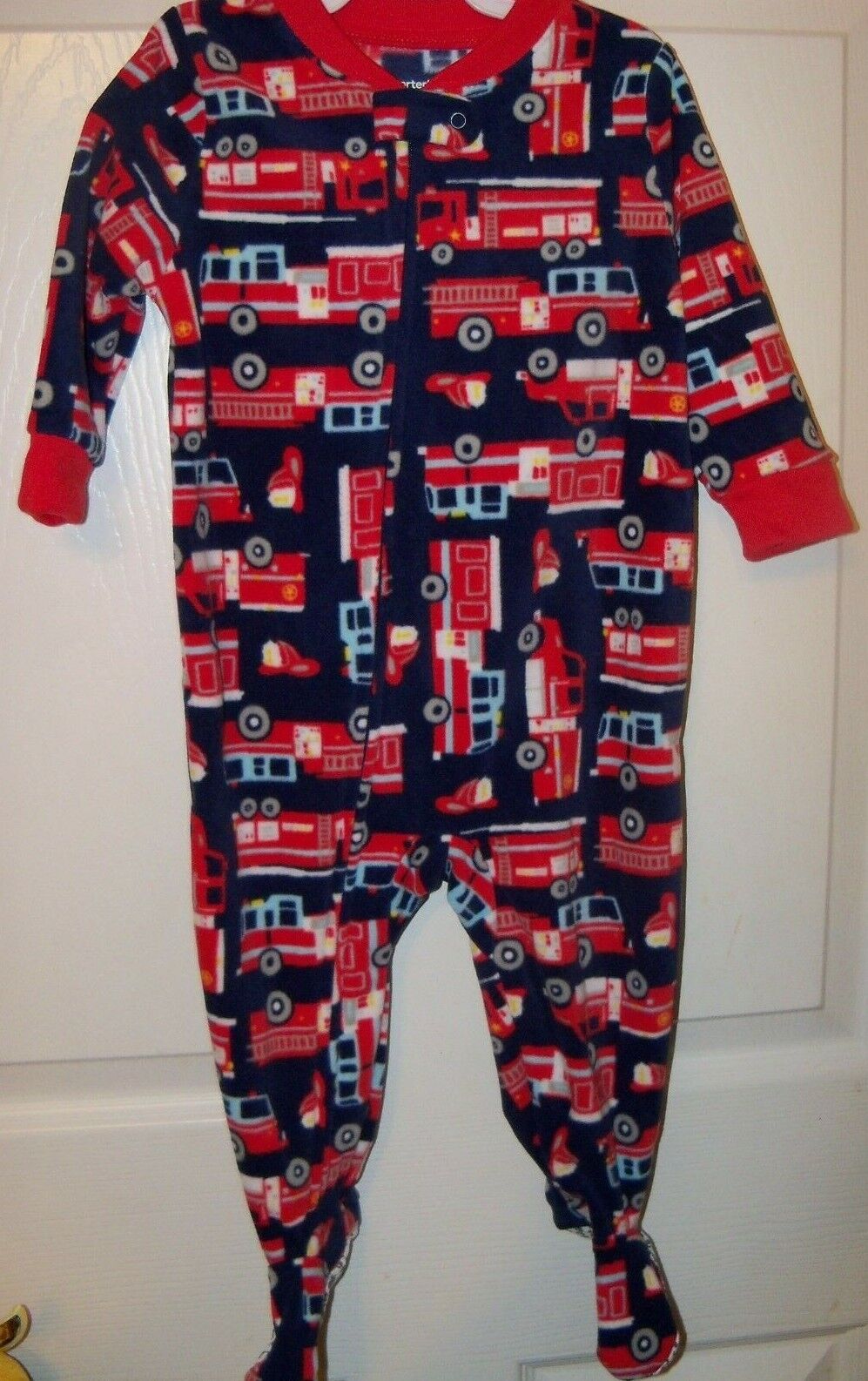 Carter's Fire Truck All Sale Latest item special price Over One Footed Boys Size Piece 2 Pajama