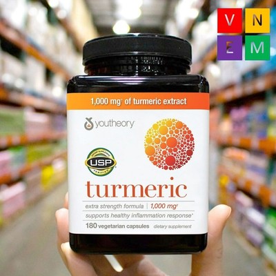 Youtheory Kurkuma Extra Strength Formula 1.000 mg, 180 Tabletten, NEU