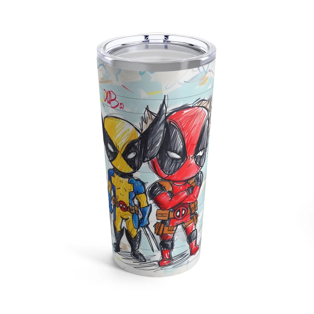 Tumbler 20oz Epic Buds Sketch. Vacuum Insulated Stainless Steel Glossy Finish