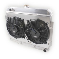 3row For 72-86 Jeep Cj5 Cj6 Cj7 W Chevy V8 Engine Aluminum Radiator Shroud Fan