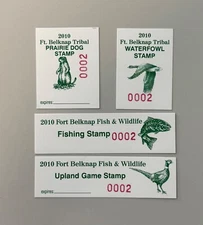 2010 Fort Belknap Indian Reservation Gaming Stamps - FB# 53-56