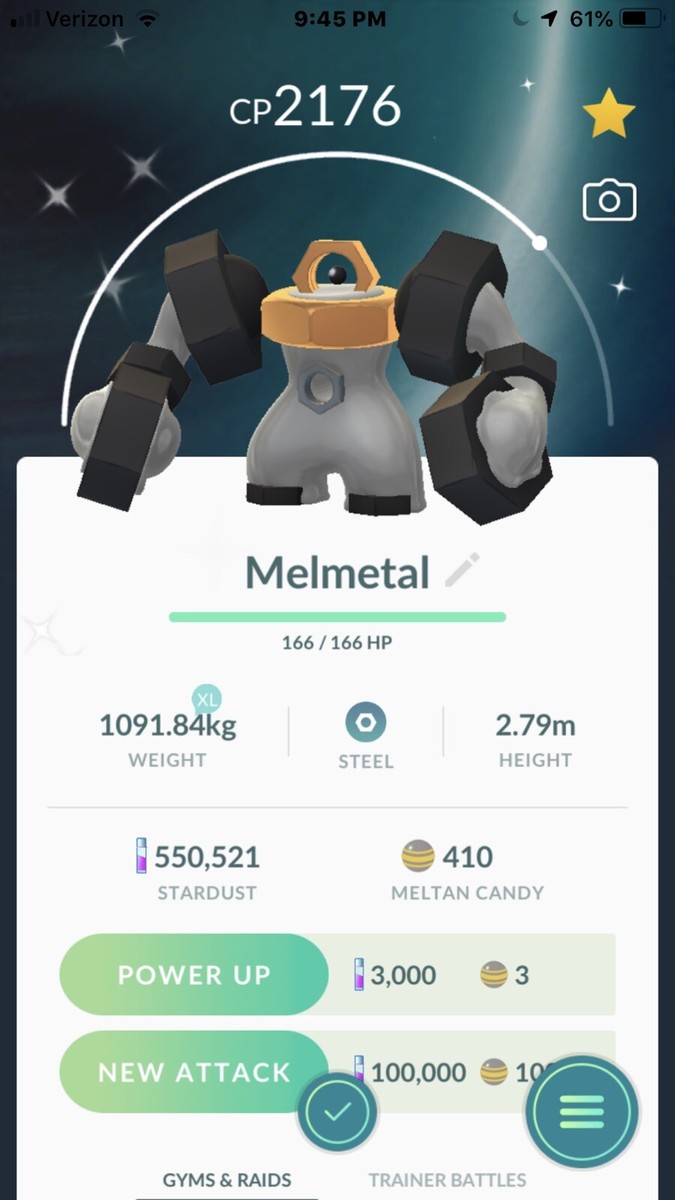 XL!! Pokemon Go SHINY XL Melmetal *RARE* | eBay