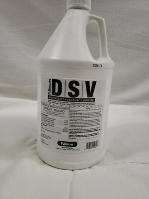 Nisus 20053173 DSV Disinfectant Sanitizer Makes 64 Gallons-LOT OF 4 ONE GALLON