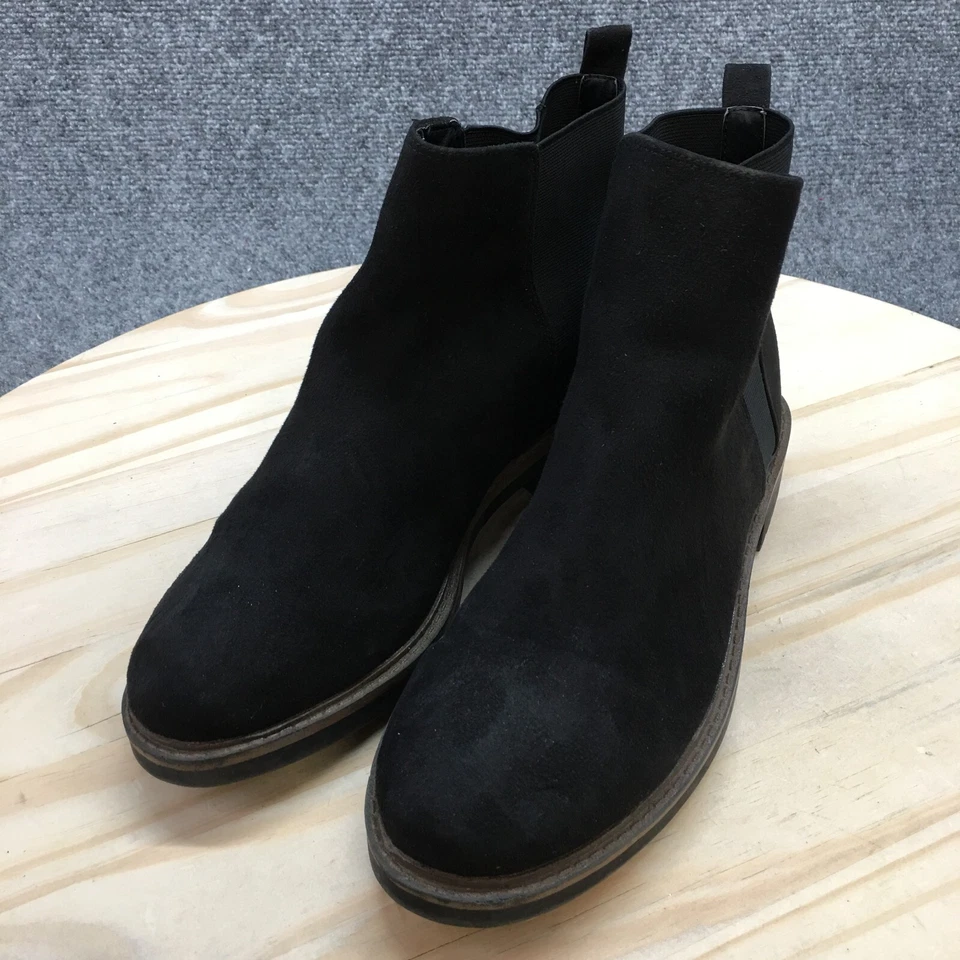 Esprit Chelsea Boots Womens 7.5M Black Selma Pull On Casual Faux Suede E1SEL02 - Image 3 of 4