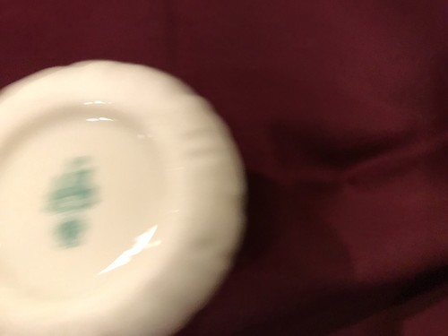 Belleek ribbon sugar bowl, ivory color 6th mark green 1965-1980 - Picture 4 of 8
