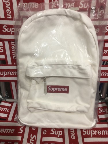 Supreme Canvas Backpack White!Week 5 