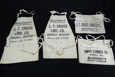 4 Vintage Barrett Building Materials Nail Aprons Moberly MO JT Cross Lumber