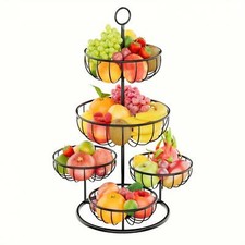 Cesta de frutas de 5 niveles tazón cesta de pan estante de verduras para fruta bocadillo patata