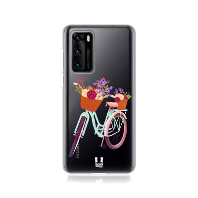 HEAD CASE DESIGNS WHEELS AND FLORAL SOFT GEL CASE FOR HUAWEI PHONES 4
