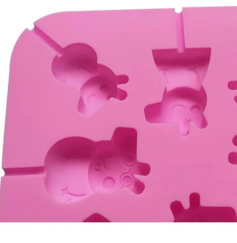 Pig Piglet Silicone Mould Candy Lollipop Chocolate Fondant Mould DIY Clay Resin - Picture 2 of 9