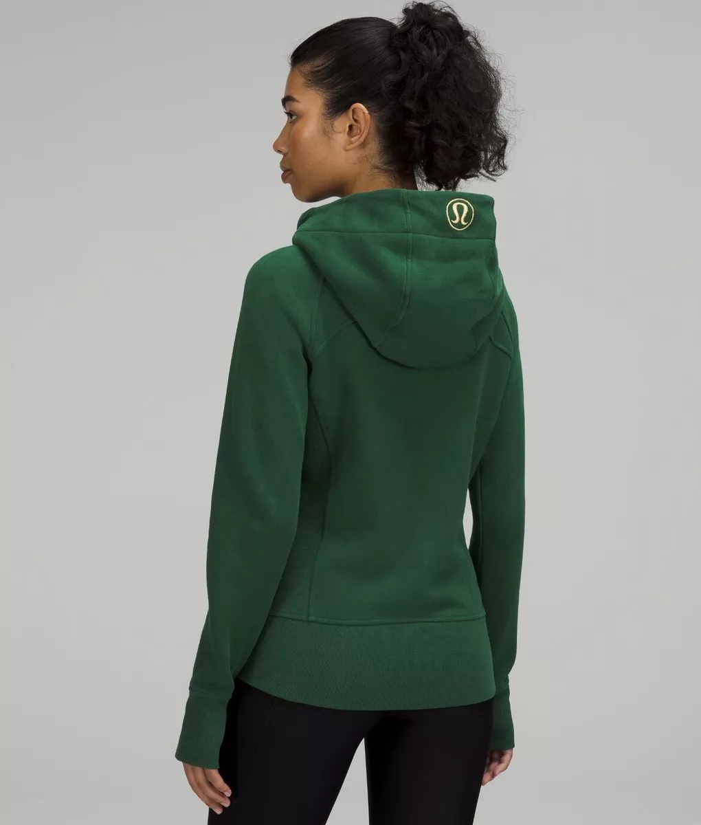 NWT LULULEMON Scuba Hoodie Everglades Green With Gold Zipper Size
