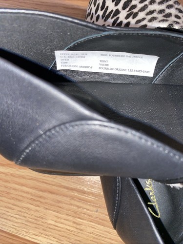 Scarpe mocassini CLARKS Pure Tone Viola Flat Snow Leopard donna taglia 8 - Foto 4 di 6