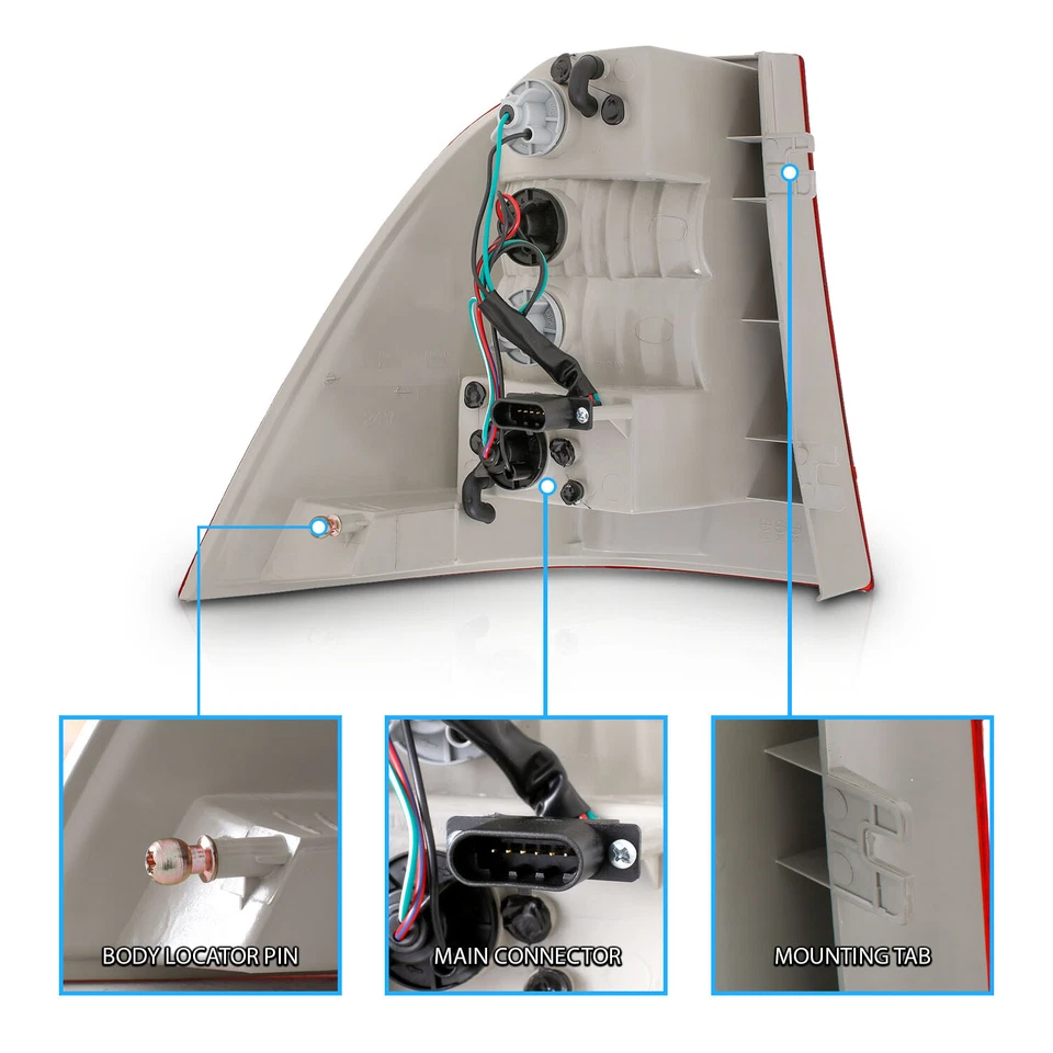 Juego de luces traseras rojas AMG 1998-2005 para Mercedes-Benz W163 ML 320/350/430/500/ML55 Foto 3 de 4